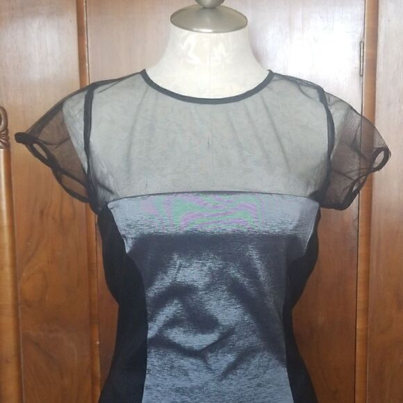 Wishes, Wishes, Wishes Black and Grey Dress, sz 7 - Picture 2 of 5